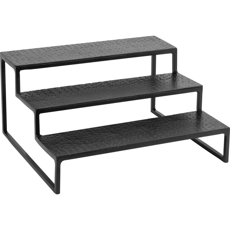Old School Three tier stepped display stand 25.4x23cm