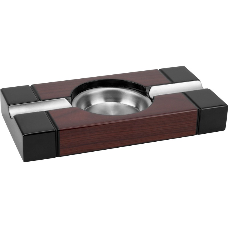 Rectangular 2 cigar ashtray "Cherry" 20x10x2.5cm