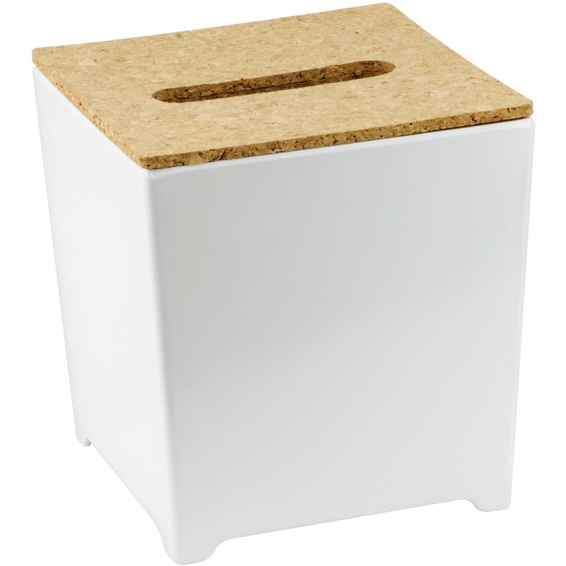 Tissue box white 14x14cm