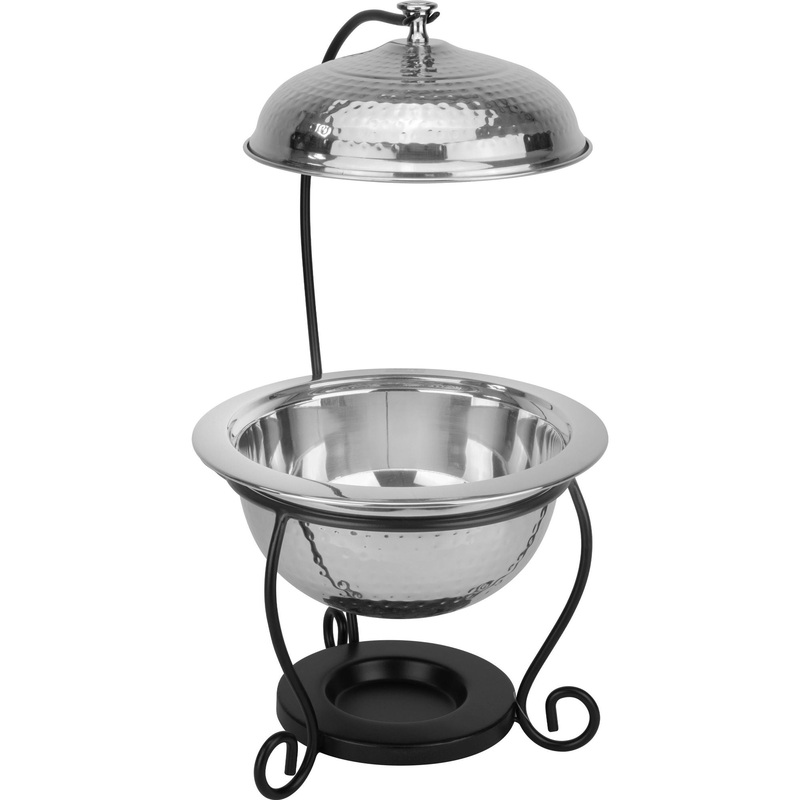 Wicked Round Chafing Dish with Matte Black base 3 litres