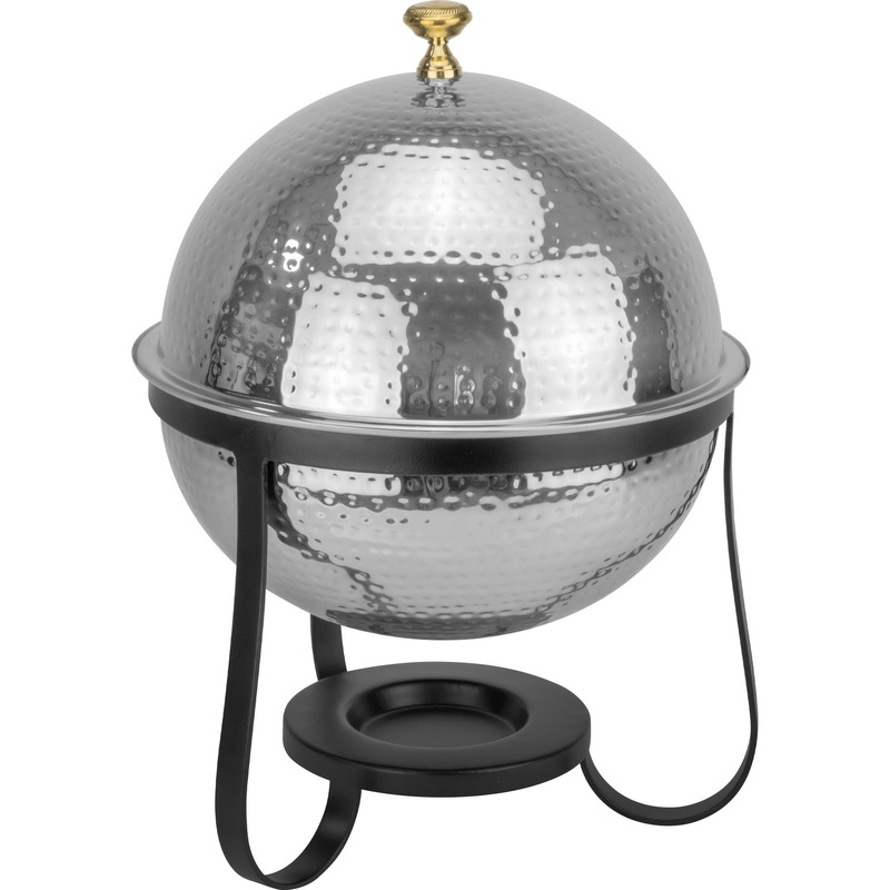 Wicked Round Dome Chafing Dish with Matte Black base 5 litres