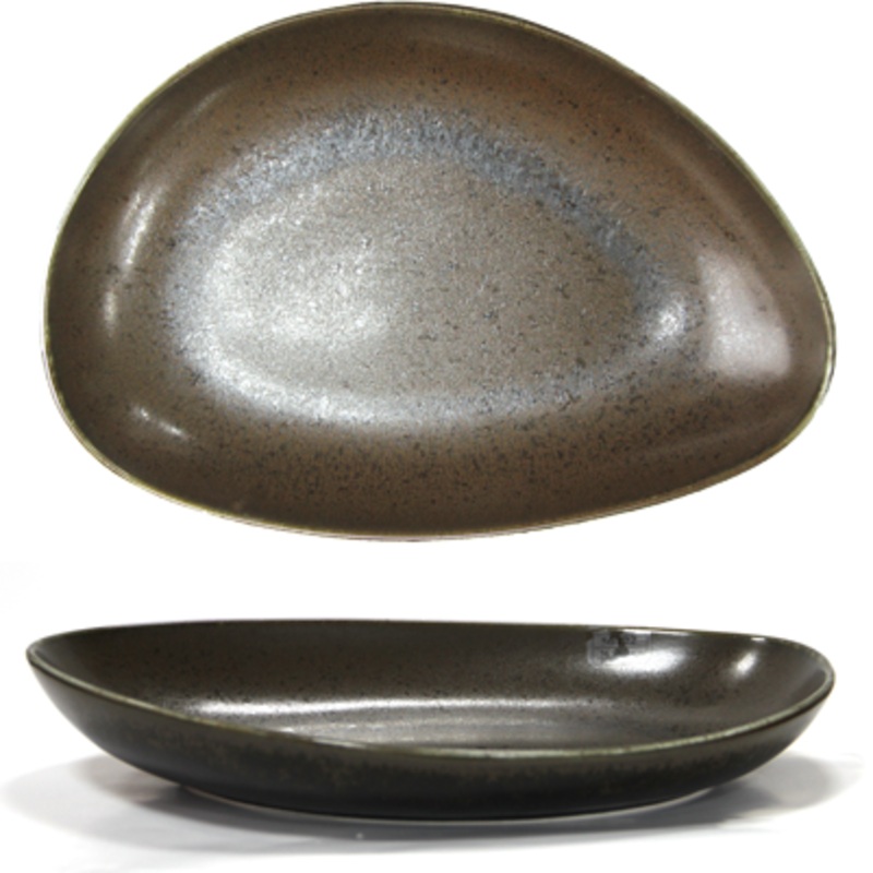Antique black deep plate 30cm