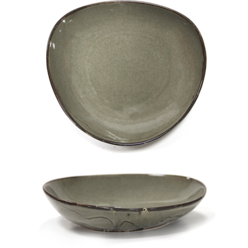 Antique grey Deep plate 23cm