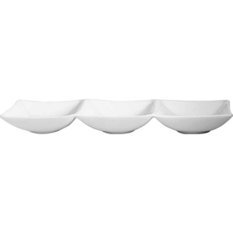 Hong Kong Sauce bowl with three sections 25x8cm