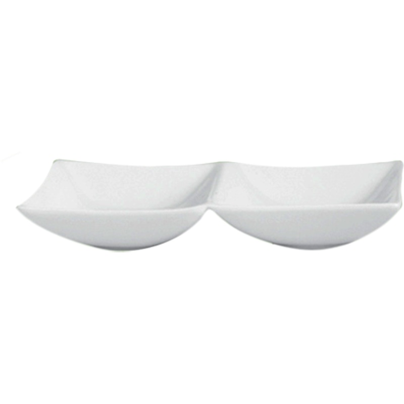 Hong Kong Sauce bowl with two sections 17x8cm