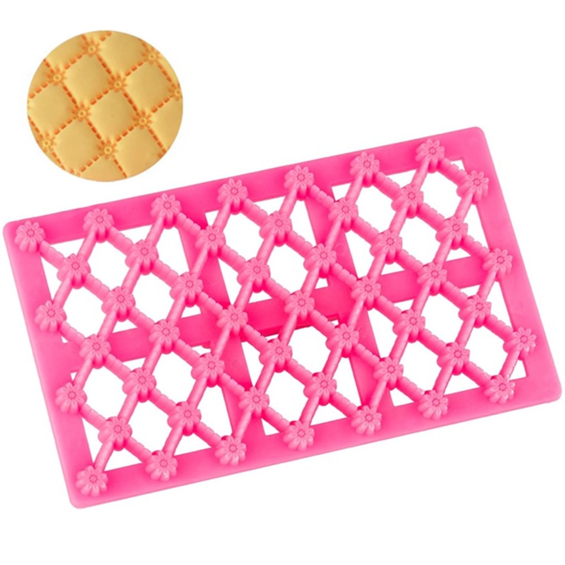 Fondant Net Stamp Flower Pattern