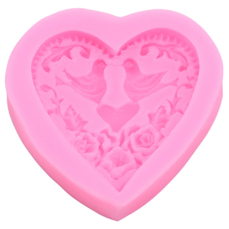 Love Birds Heart Silicone Mold