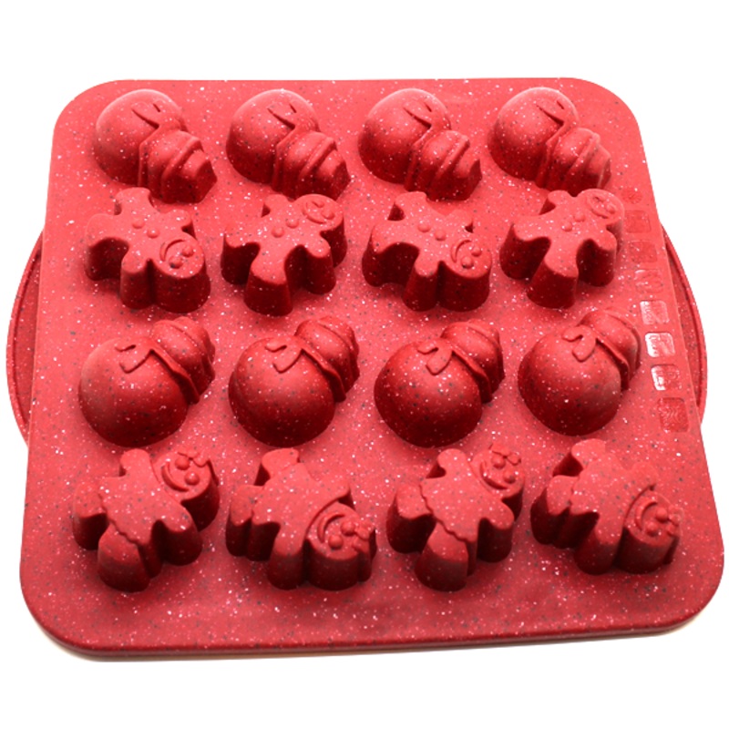 Silicone Chocolate Mold Snowman 16 Cavity
