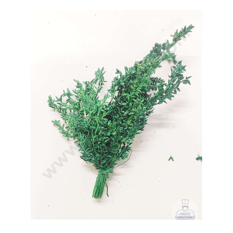 Cake Decor  Dry Grass Artificial Flower For Cake Decoration  Green( 10 pc pack )