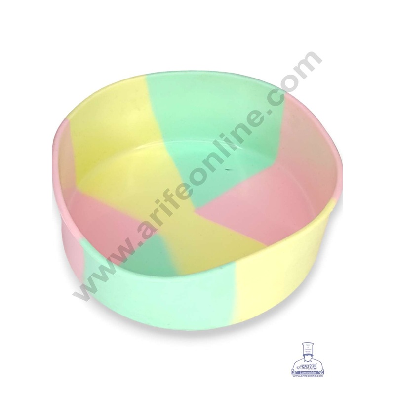 CAKE DECOR Small Round Rainbow Silicone Mould Silicon Muffin Mold SB-ZU186