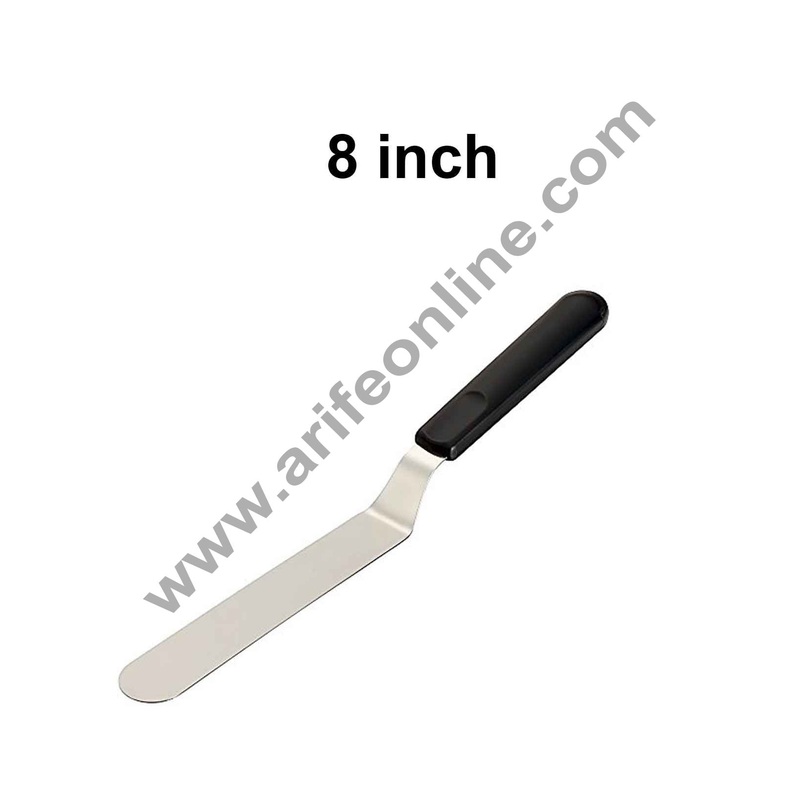 Cake Decor Stainless Steel Cake Angular Bent Palette Knife Icing Spatula - 8 inch/ 1 Piece