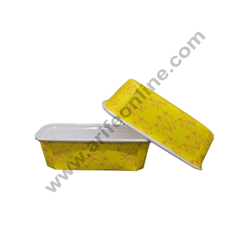 Cake Decor Yellow Leaf Design Plum Cake Mould Paper Baking Mold Plumpy 10 Pcs