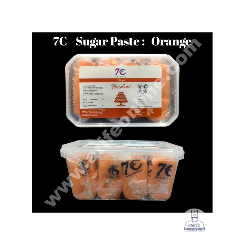 7C Fondant - Orange (1 KG)