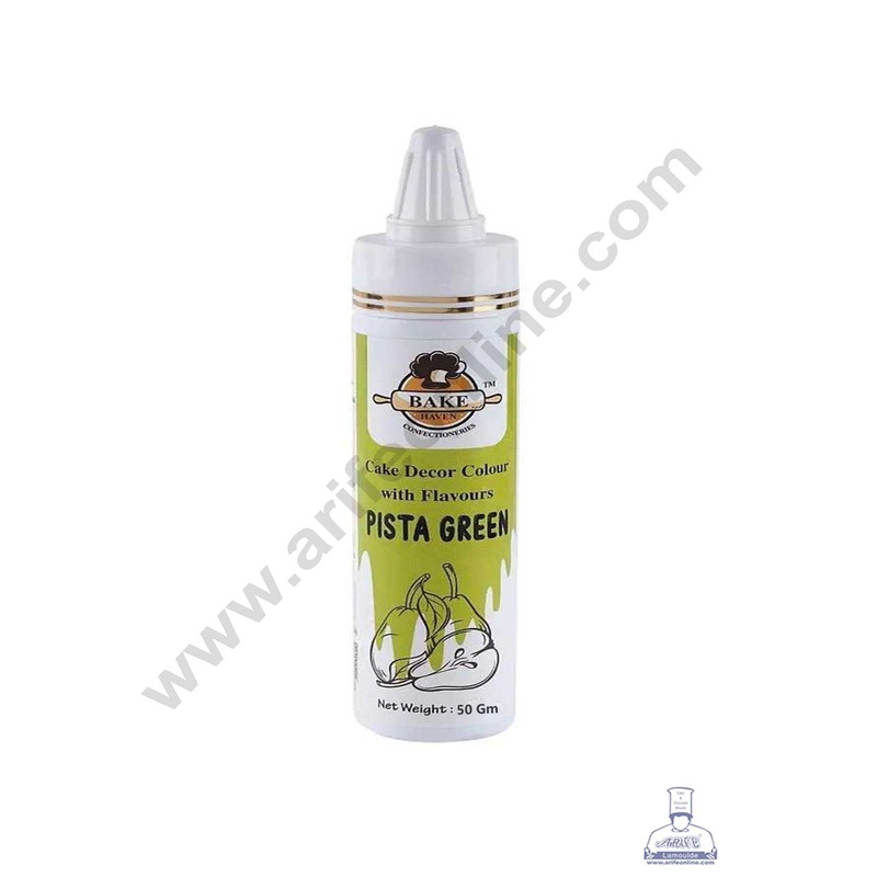 Bake Haven Edible Puff Colour Food Colour Powder Spray for Cakes Decoration - Pista Green (50 gm)