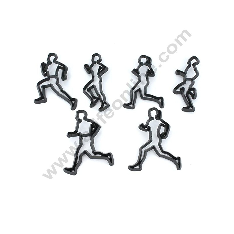 Cake Decor Patchwork Cutters Running Silhouette Set Patchwork Cookie Cutter Plastic Sugarcraft Cake Decorating Tools