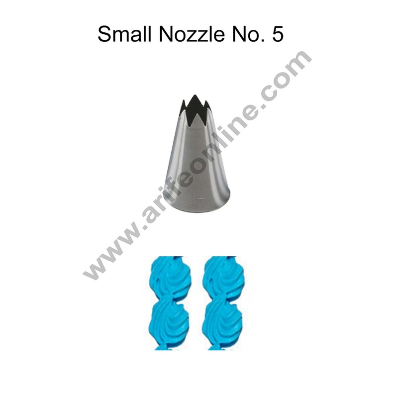 Cake Decor Small Nozzle - No. 5 Open Star Piping Nozzle