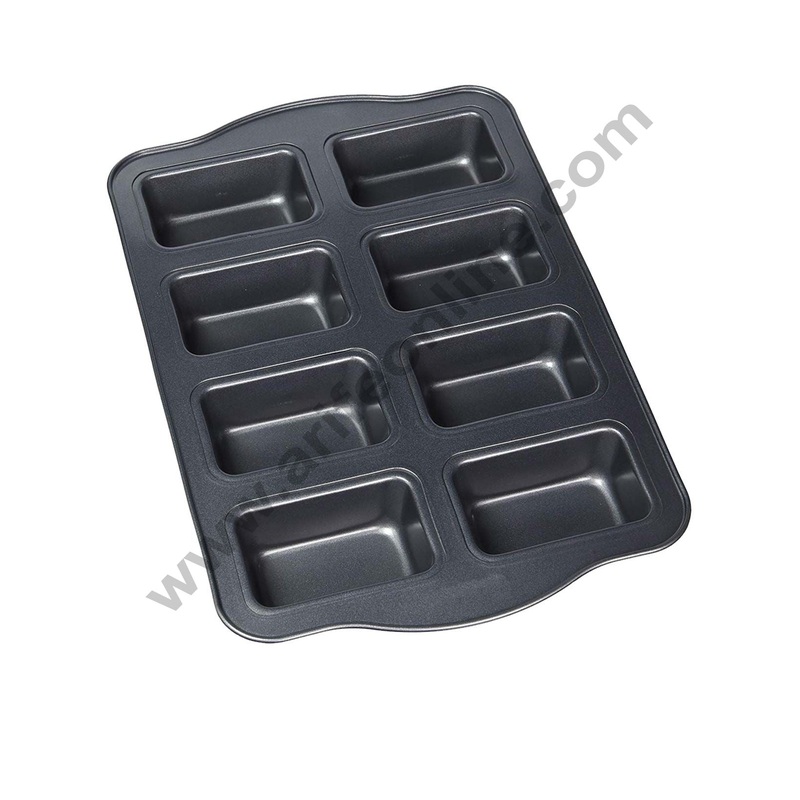 Non Stick 8 Cavity Mini Rectangle Loaf & Muffin Baking Mould - CAKE DECOR