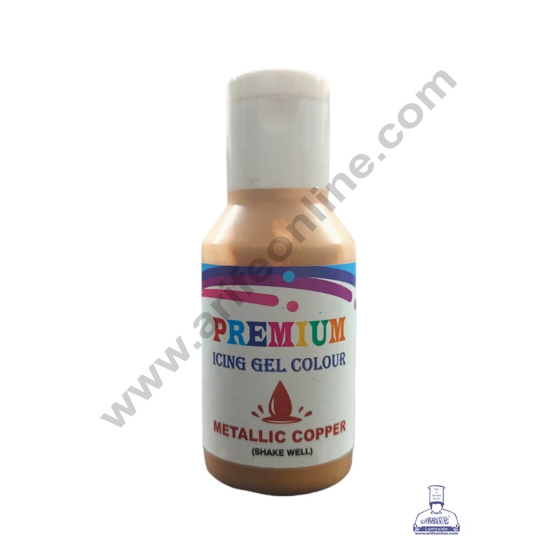 Bake Haven Premium Icing Gel Colour -  Metallic Copper (20g)
