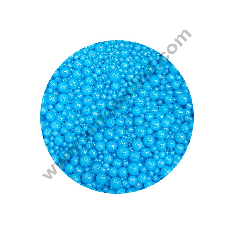 Cake Decor Sugar Candy - Mix Size Sky Blue Balls Candy