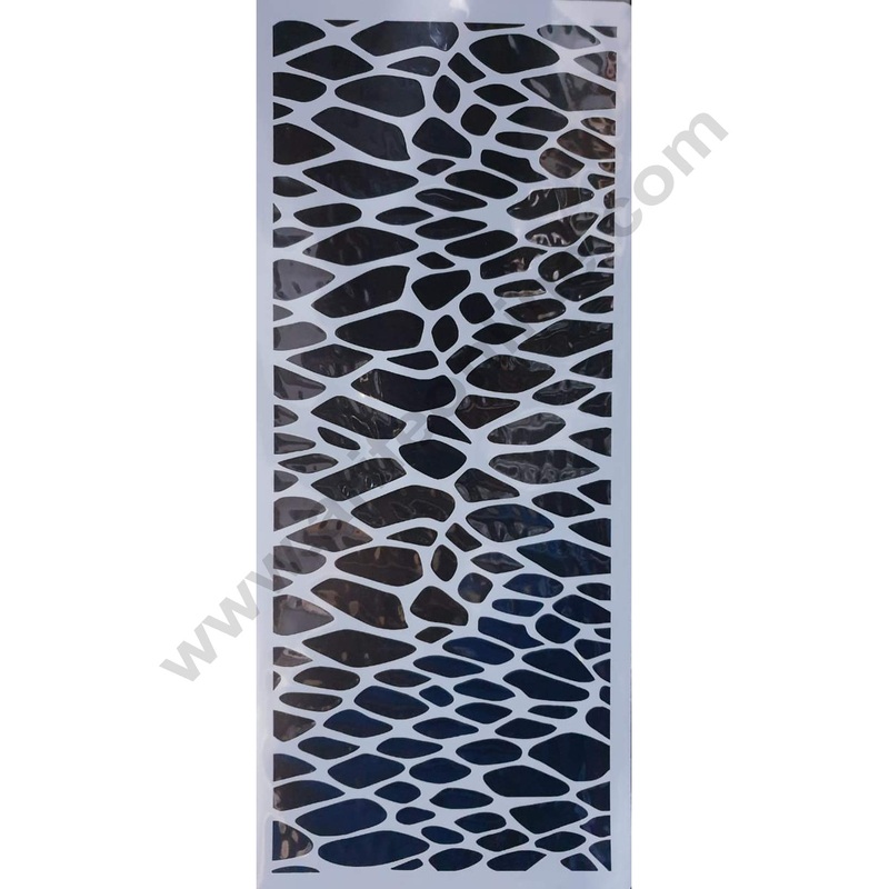 Cake Decor Wedding Cake Stencil, Cake Border Side Decoration Tool Big Cobble Stone Wall Design SBST-026