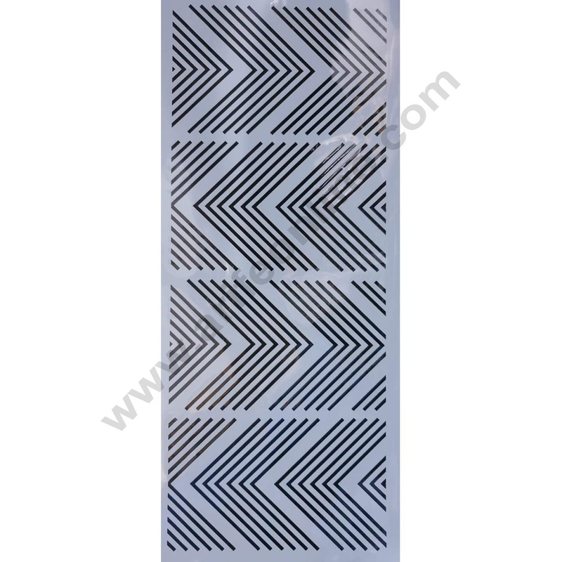 Cake Decor Wedding Cake Stencil, Cake Border Side Decoration Tool Geometric Design SBST-005