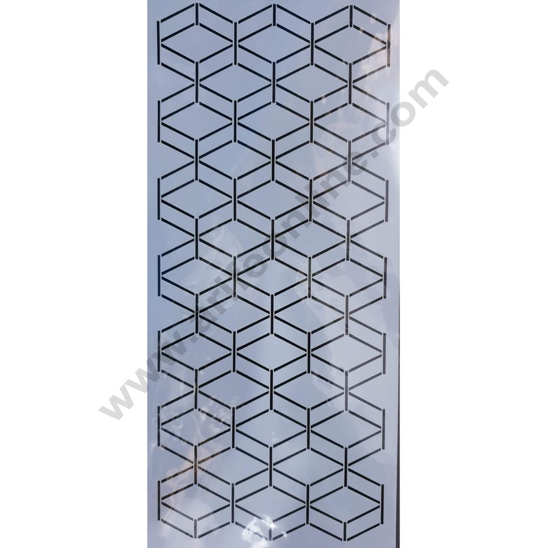 Cake Decor Wedding Cake Stencil, Cake Border Side Decoration Tool Geometric Design SBST-016