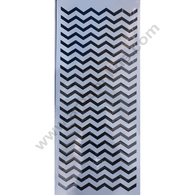 Cake Decor Wedding Cake Stencil, Cake Border Side Decoration Tool Geometric Wave Design SBST-013