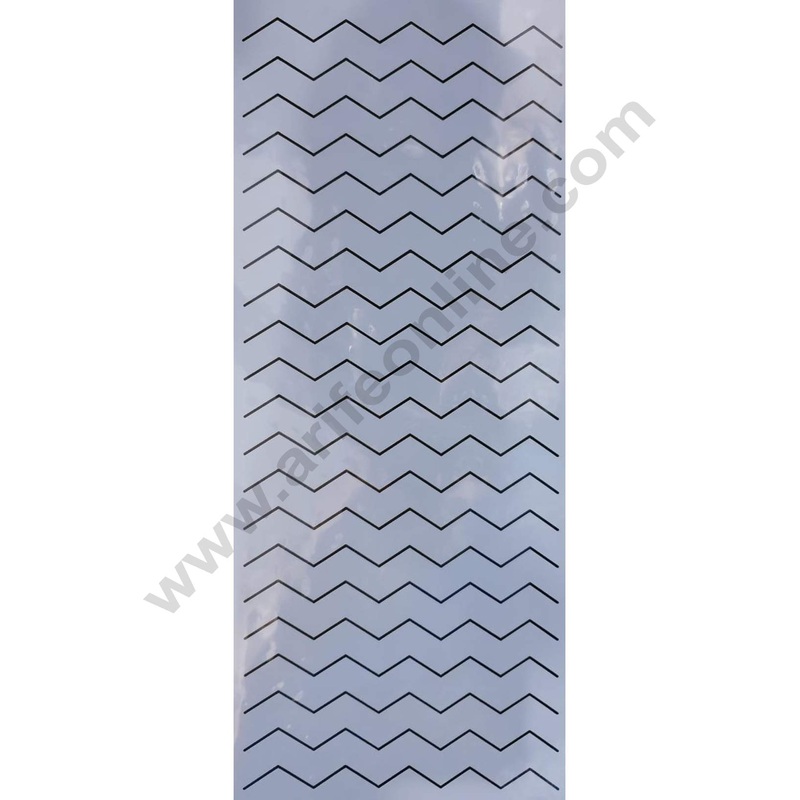 Cake Decor Wedding Cake Stencil, Cake Border Side Decoration Tool Geometric Wave Design SBST-025