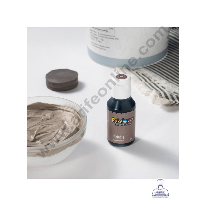 Bake Haven Confectionery Icing Gel Pastel Colour - Pebble (20g)