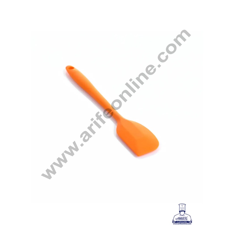 CAKE DECOR 1  Piece Small Orange Silicone Spatula | Mix, Frost, & Scrape with Ease, Kitchen Cooking Tool