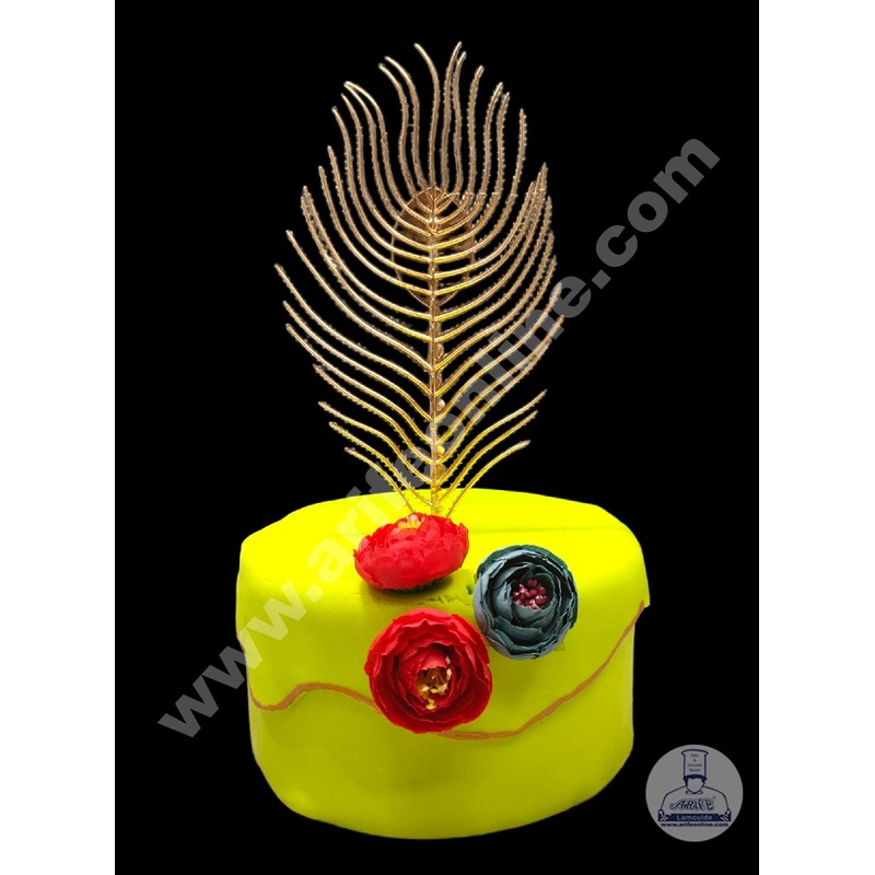 CAKE DECORArtificial Feather Shape Decorative Item For Cake Decoration( 1 pc )