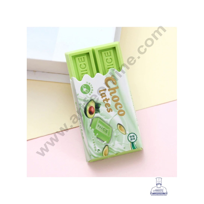 1 Piece Green Chocolate Bar Eraser | Return Gifts  - CAKE DECOR
