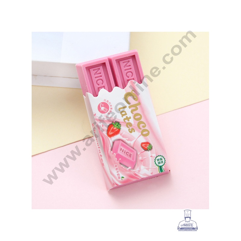 1 Piece Pink Chocolate Bar Eraser | Return Gifts  - CAKE DECOR