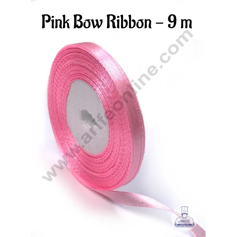 1 Roll Pink Bow Ribbon | Gift Wrapping | Decoration purpose - CAKE DECOR