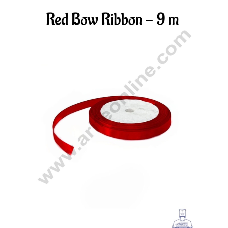 1 Roll Red Bow Ribbon | Gift Wrapping | Decoration purpose - CAKE DECOR