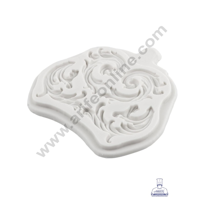 4 Cavity Big Sculpted Vintage Flower Lace Silicone Fondant Mould Marzipan Mould