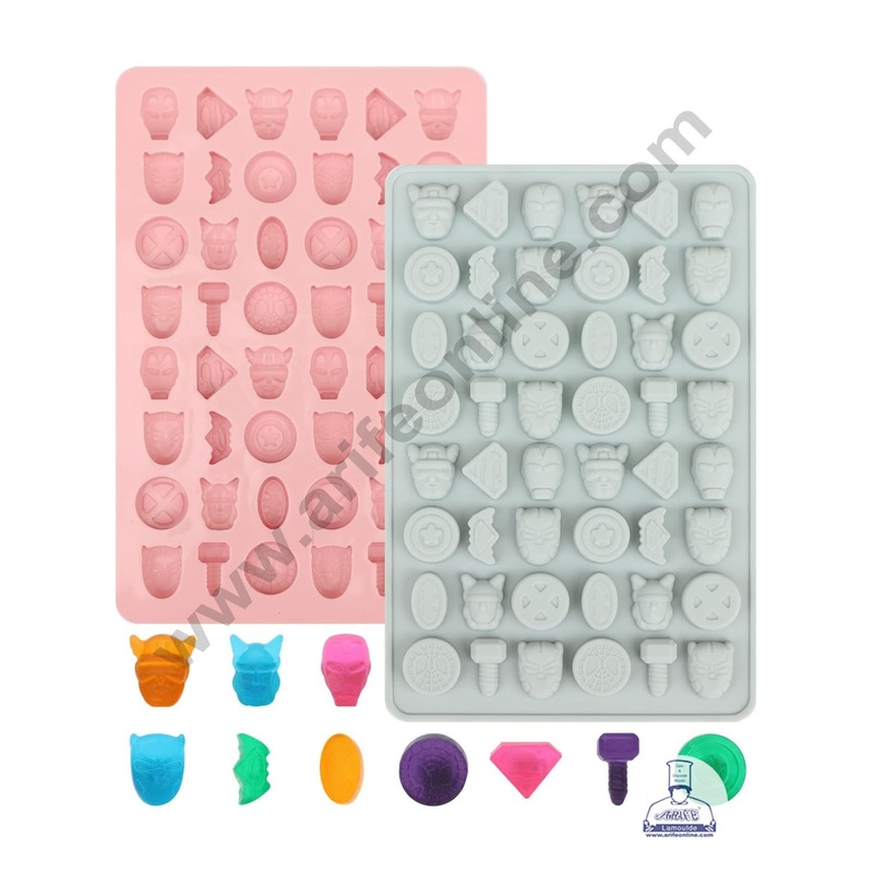 48 cavity Mini Avengers Silicone Shape Jelly Moulds | Chocolate Jelly Desserts - CAKE DECOR
