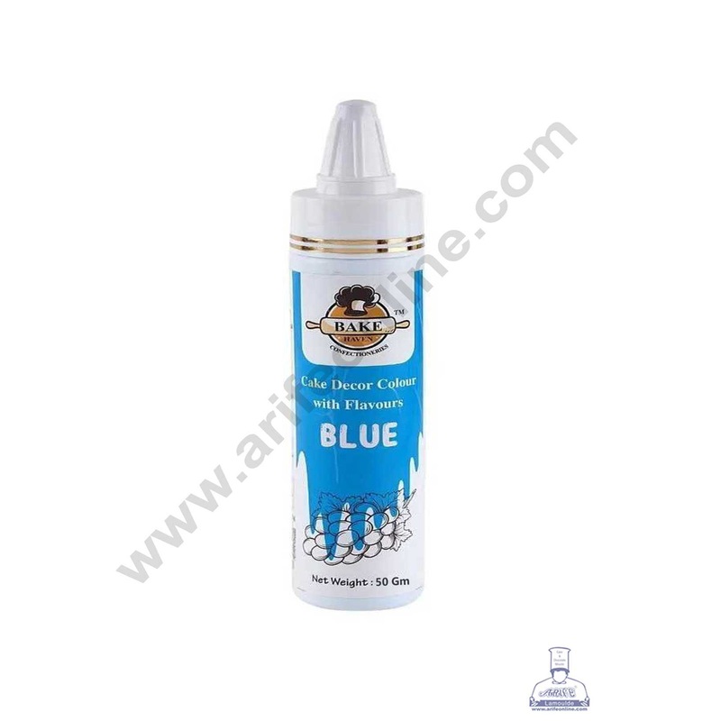 Bake Haven Edible Puff Colour Food Colour Powder Spray for Cakes Decoration - Blue (50 gm)