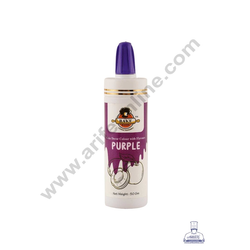 Bake Haven Edible Puff Colour Food Colour Powder Spray for Cakes Decoration - Purple (50 gm)