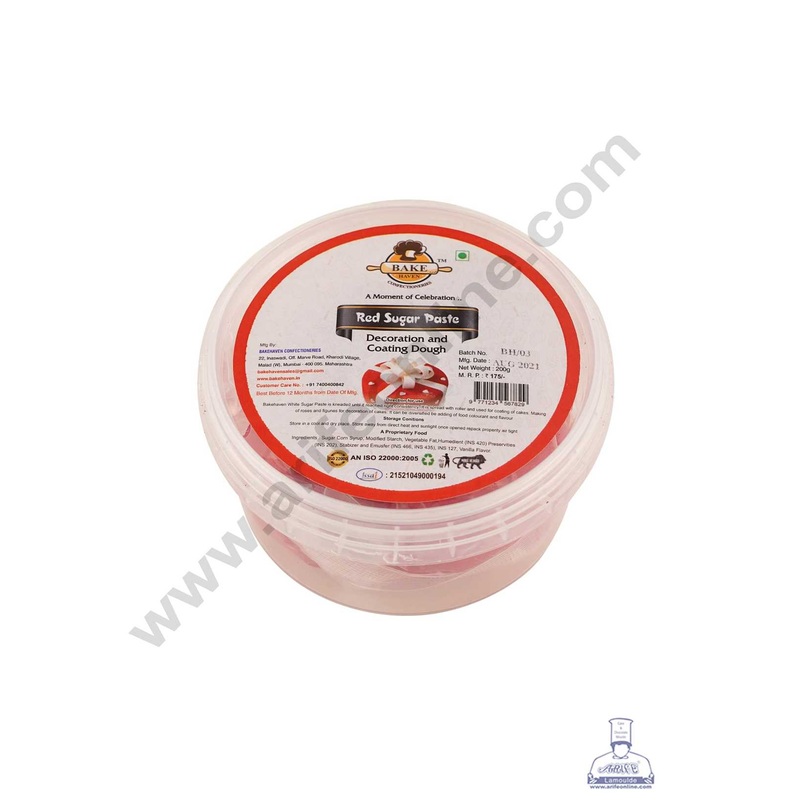 Bake Haven Sugar Paste 200 G - Red