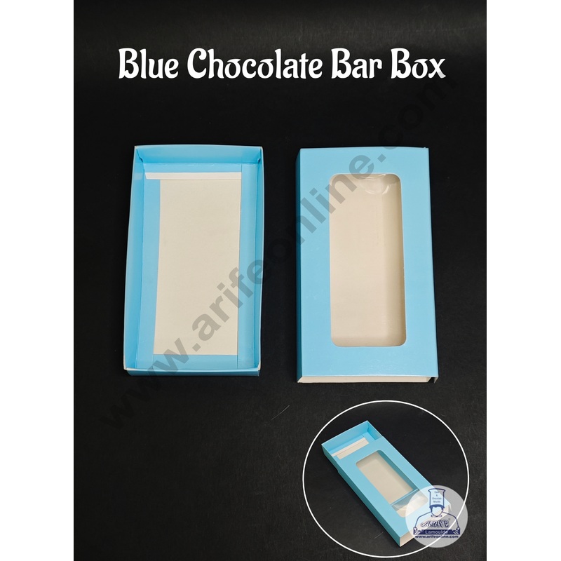 Chocolate Bar Box | Dubai chocolate box - Blue ( Pack of 10 Pcs ) - CAKE DECOR