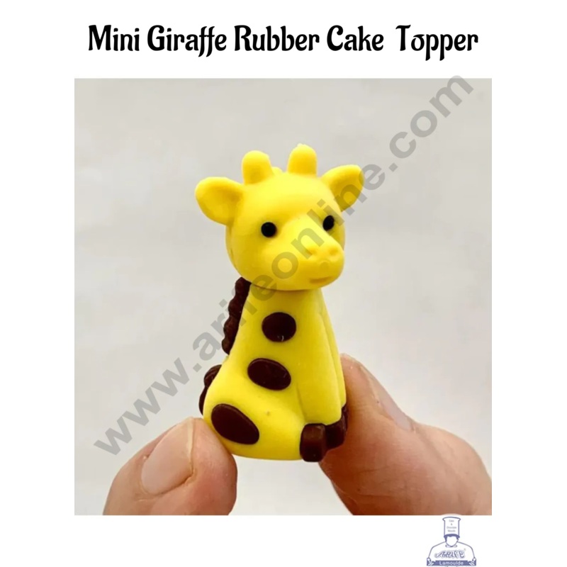 Mini Giraffe Rubber Cake Topper - 3 Pcs Set -CAKE DECOR