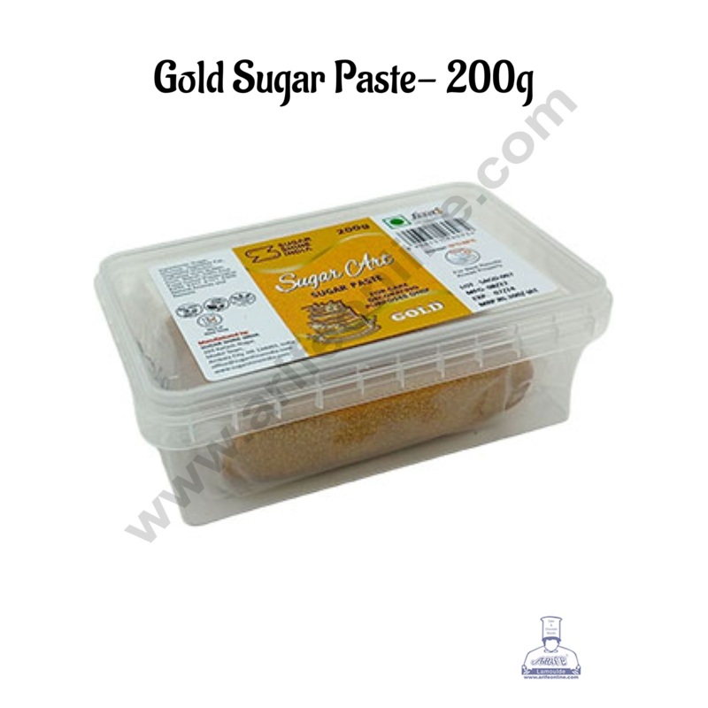 Sugar Shine India Sugar Art Sugar Paste - Gold ( 200g )