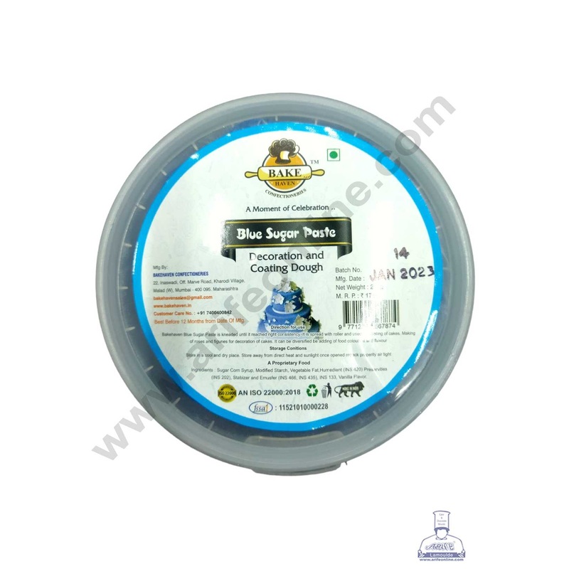 Bake Haven Sugar Paste 200 G - Blue