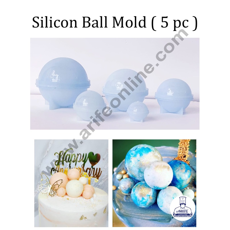 Cake Decor Ultimakes Silicon Ball Mold - ( Pack of 5 )