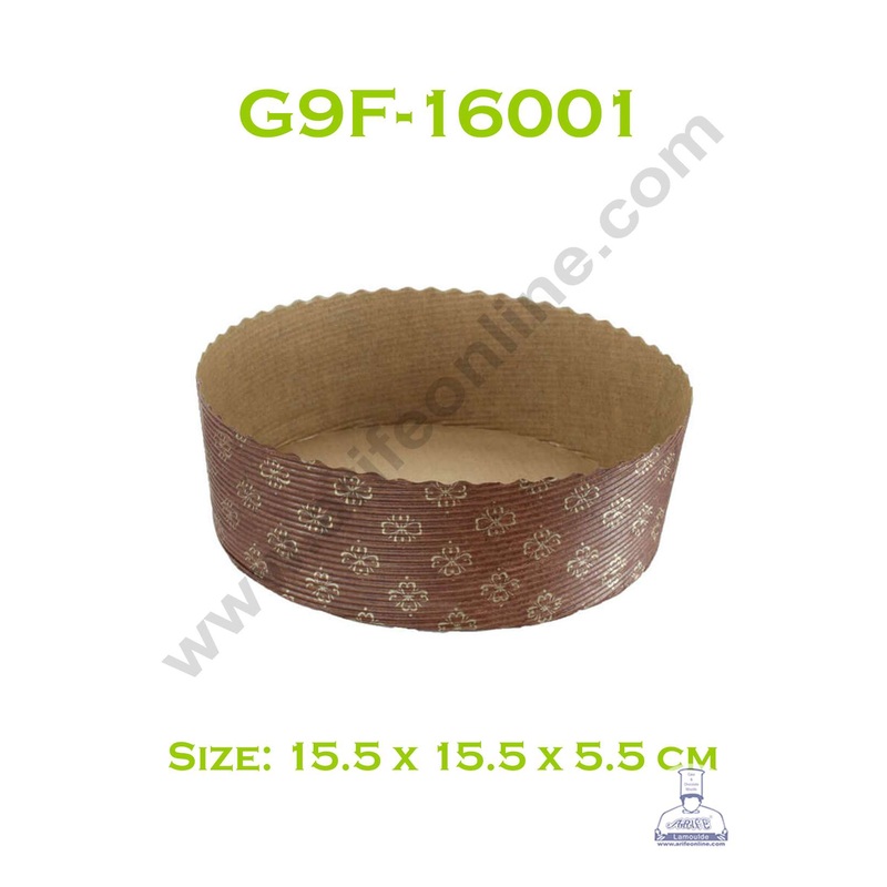 Novacart Bake & Serve Paper Baking Mould By Cake Decor - Round Cake Mould 10 Pcs ( SB-G9F-16001 )