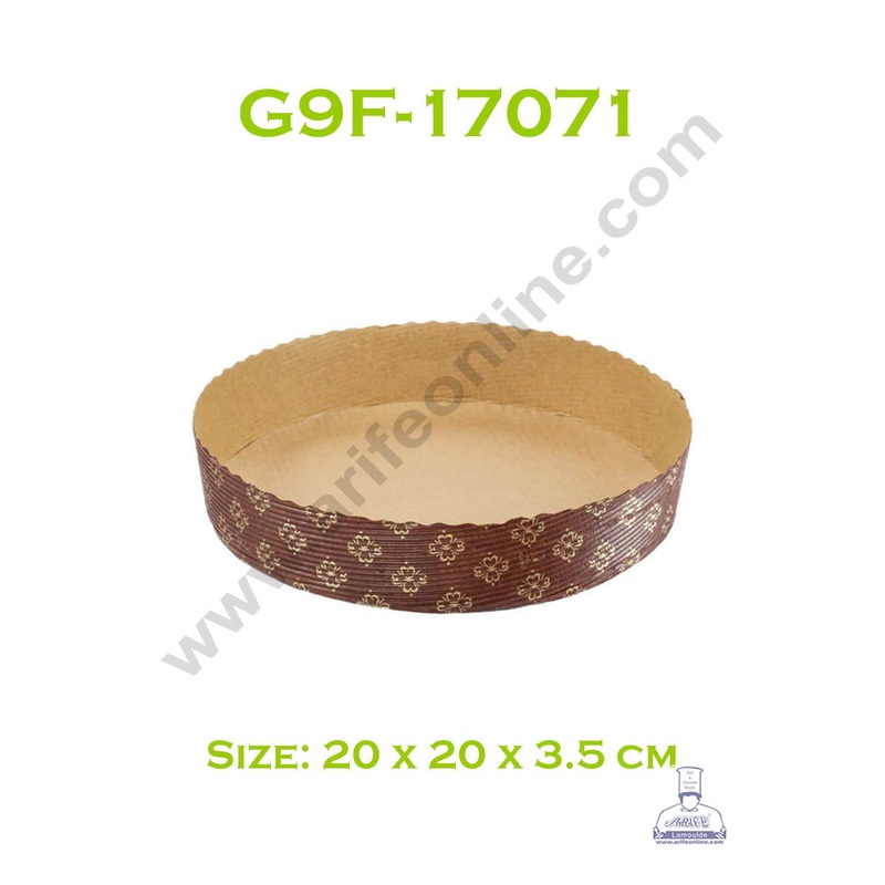 Novacart Bake & Serve Paper Baking Mould By Cake Decor - Round Cake Mould 10 Pcs ( SB-G9F-17071 )
