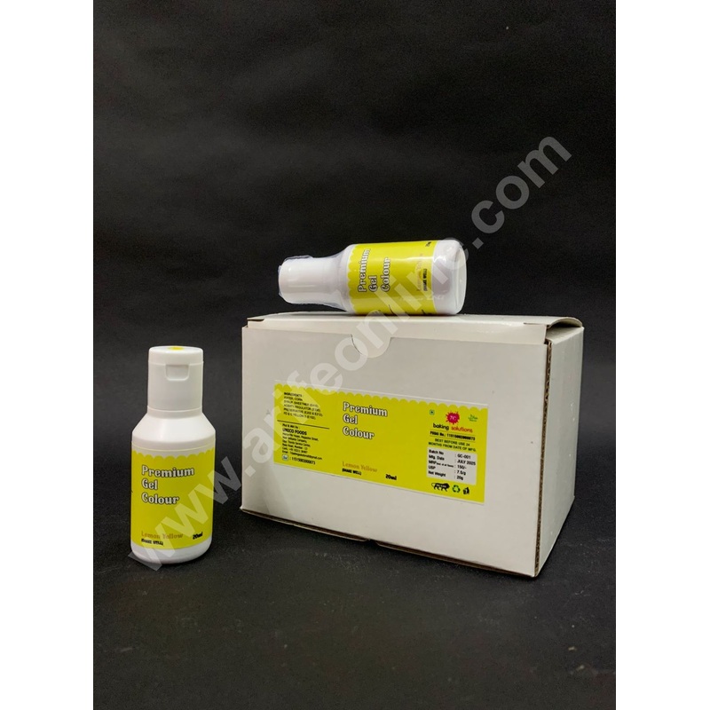 7C Edible Premium Gel Color Food Colouring for Icing, Cakes Decor, Baking, Fondant Colours - Lemon Yellow