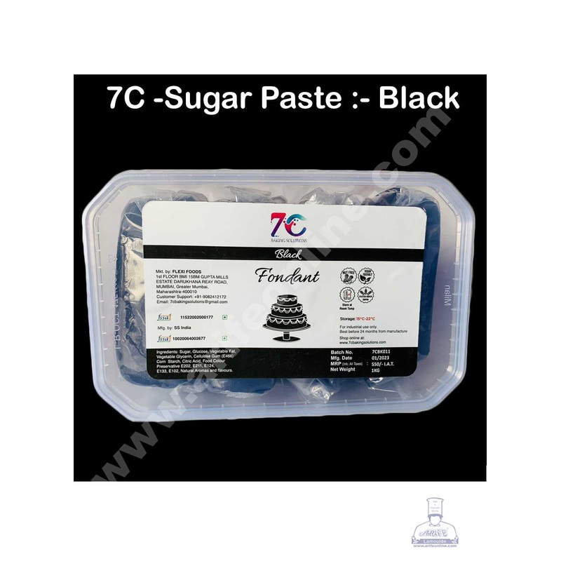 7C Fondant - Black (1 KG)