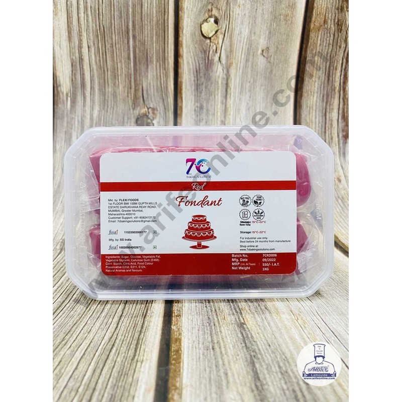 7C Fondant - Red (1 KG)